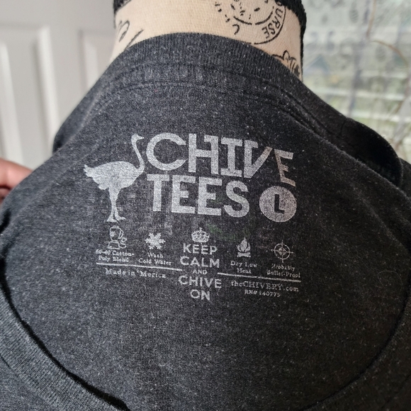 Chive Mind the Gap Heathered Short Sleeve T-shirt L - Picture 4 of 7